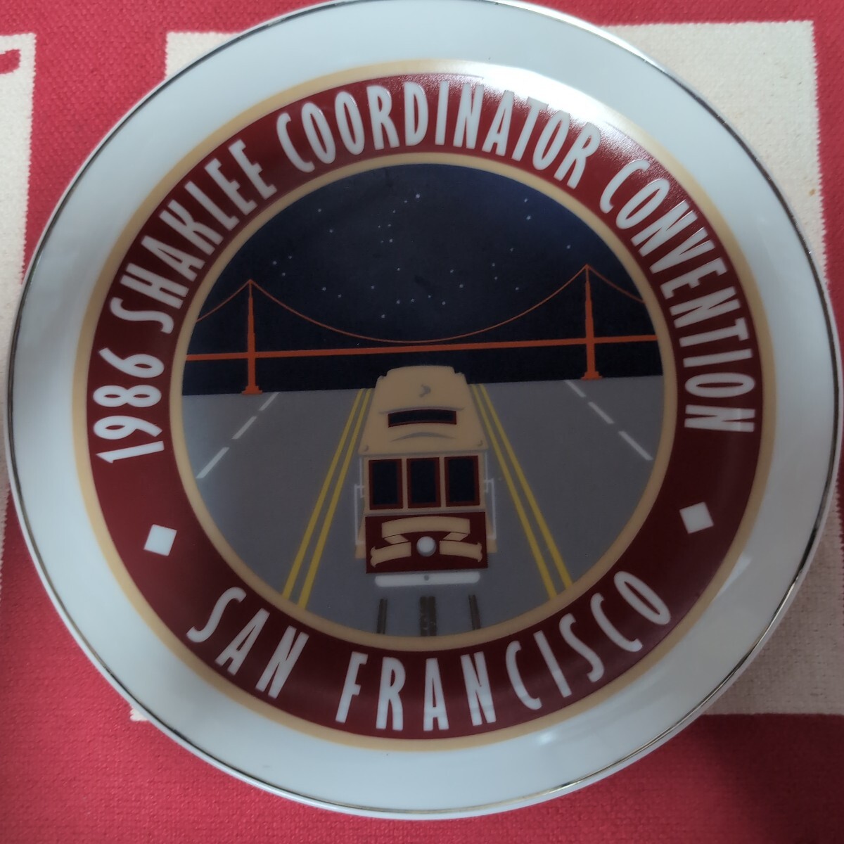 1986SHAKLEECOORDINATOR CONVENTION RSAN FRANCISCO 1986年シャクリーコーディネーター大会サンフランシスコ 絵皿 
