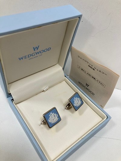 ★【中古品】WEDG WOOD　ウェッジウッド　カフス　船　