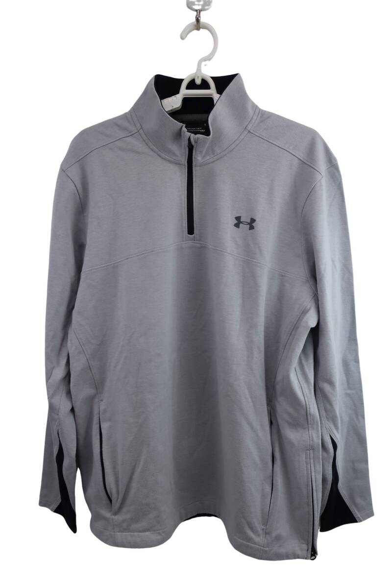 【40%オフ】【美品】UNDER ARMOUR(アンダーアーマー) ハーフジップトレーナー グレー メンズ LG ゴルフ用品 2505-0013 中古