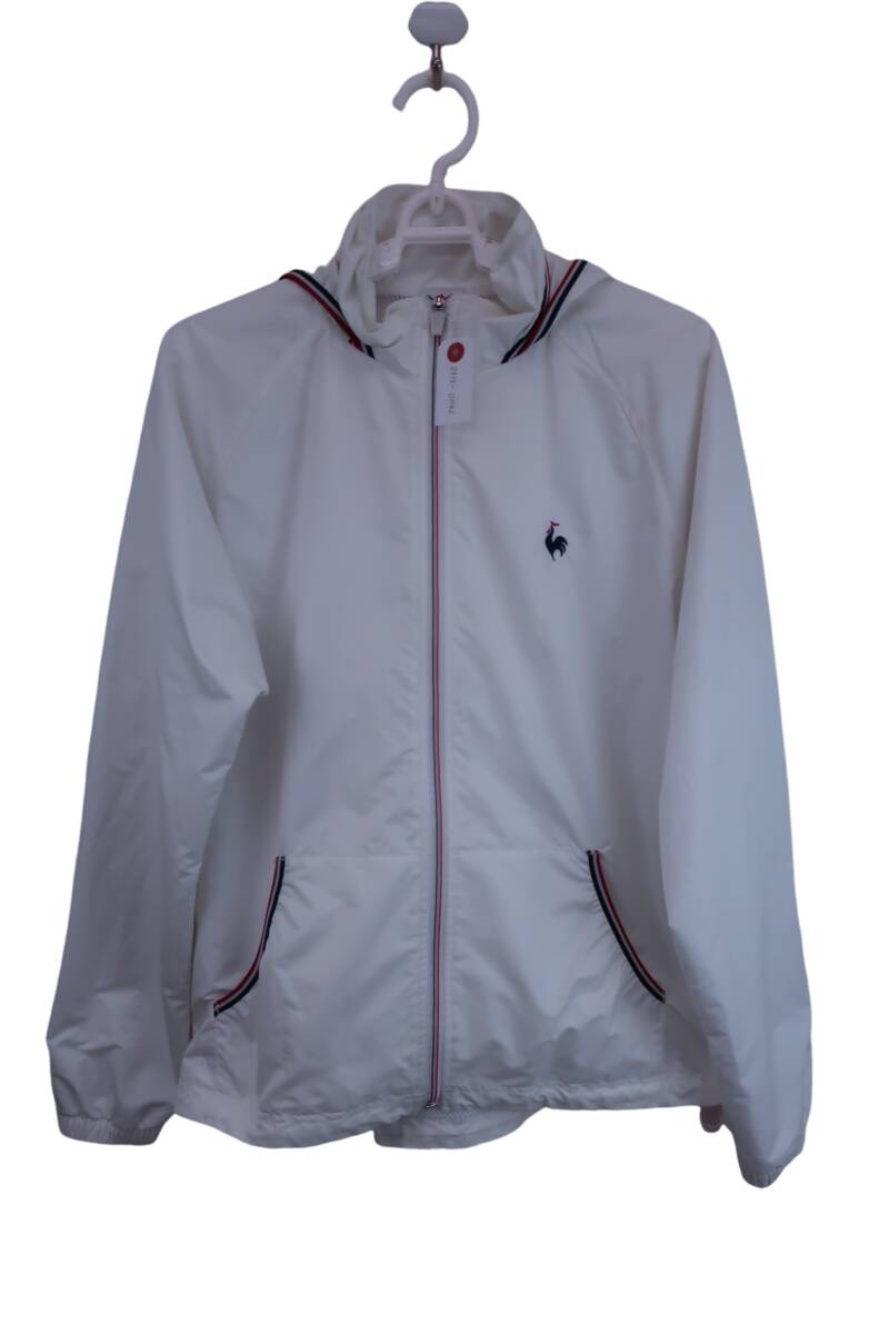 【79%オフ】【美品】le coq sportif(ルコックスポルティフ) ウィンドブレーカー 白 レディース L ゴルフウェア 2312-0042 中古