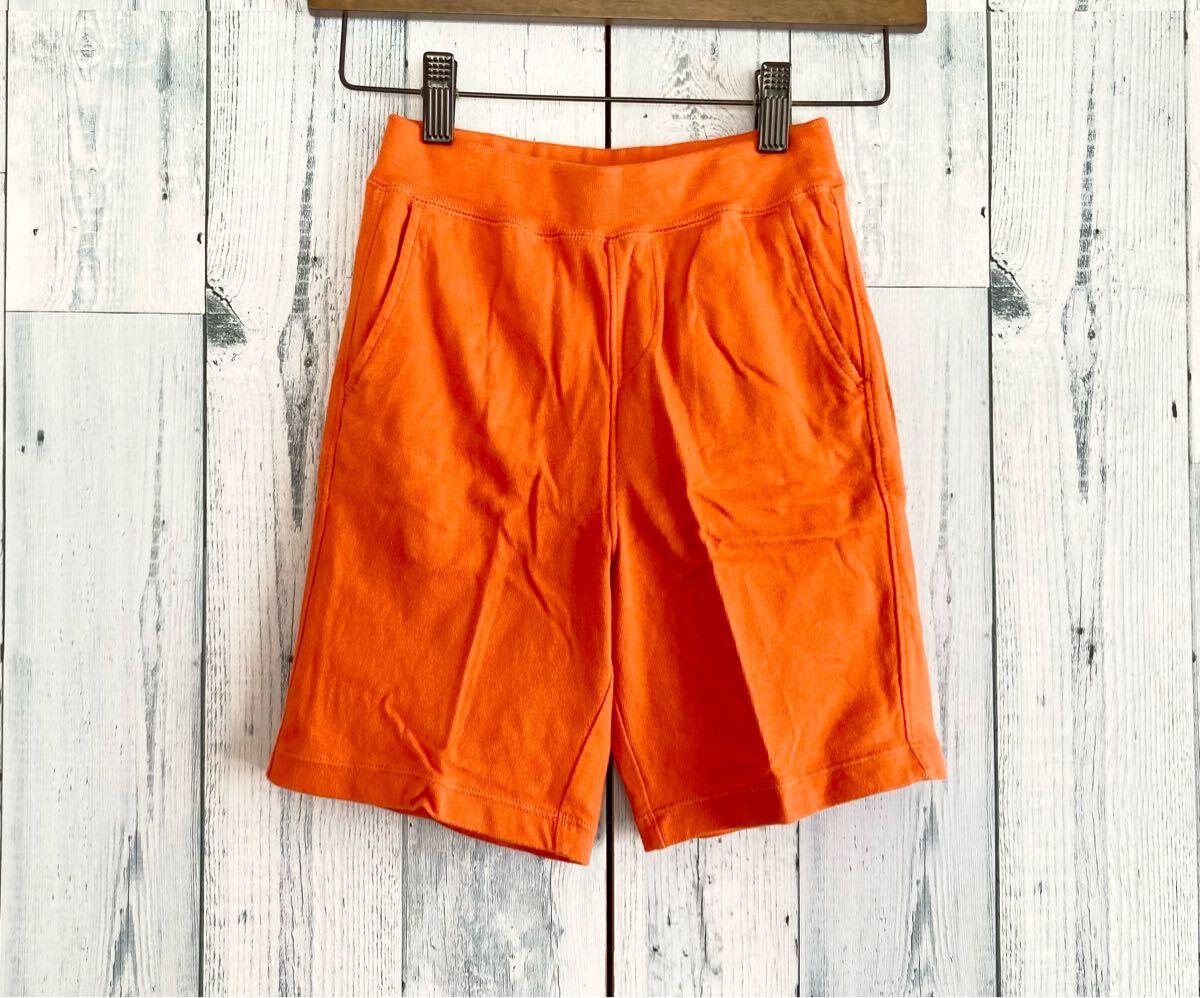 ◆美品◆ UNIQLO ユニクロ ショートパンツ ハーフパンツ スウェット オレンジ キッズ S (110-125)
