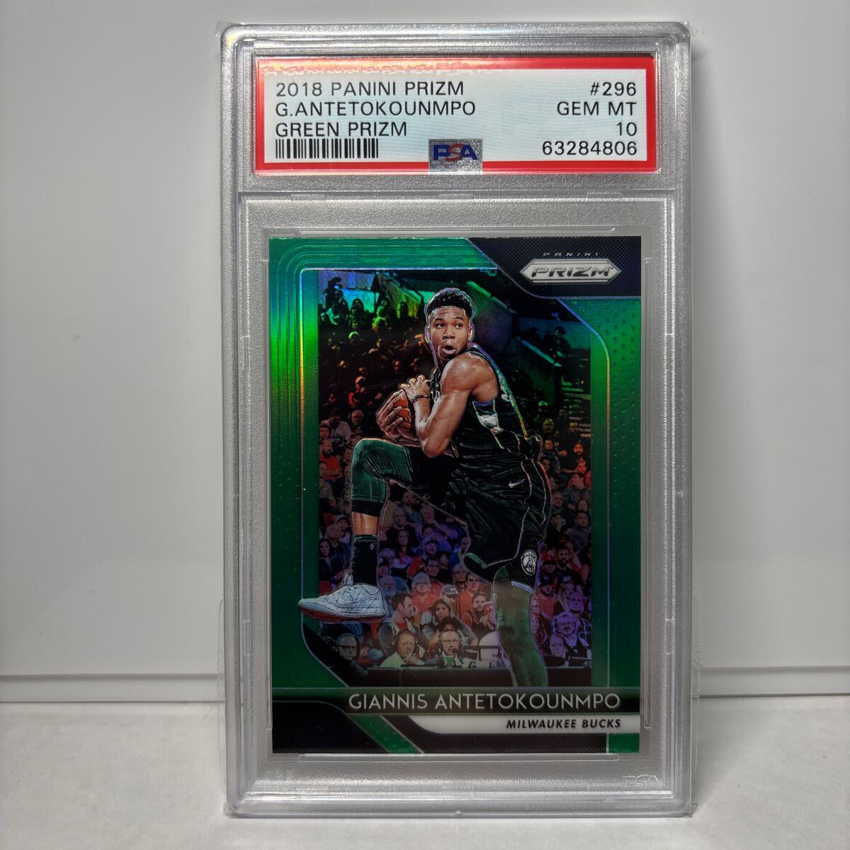【 PSA 10 】　Giannis Antetokounmpo Green Prizm 2018-19 Panini NBA Prizm