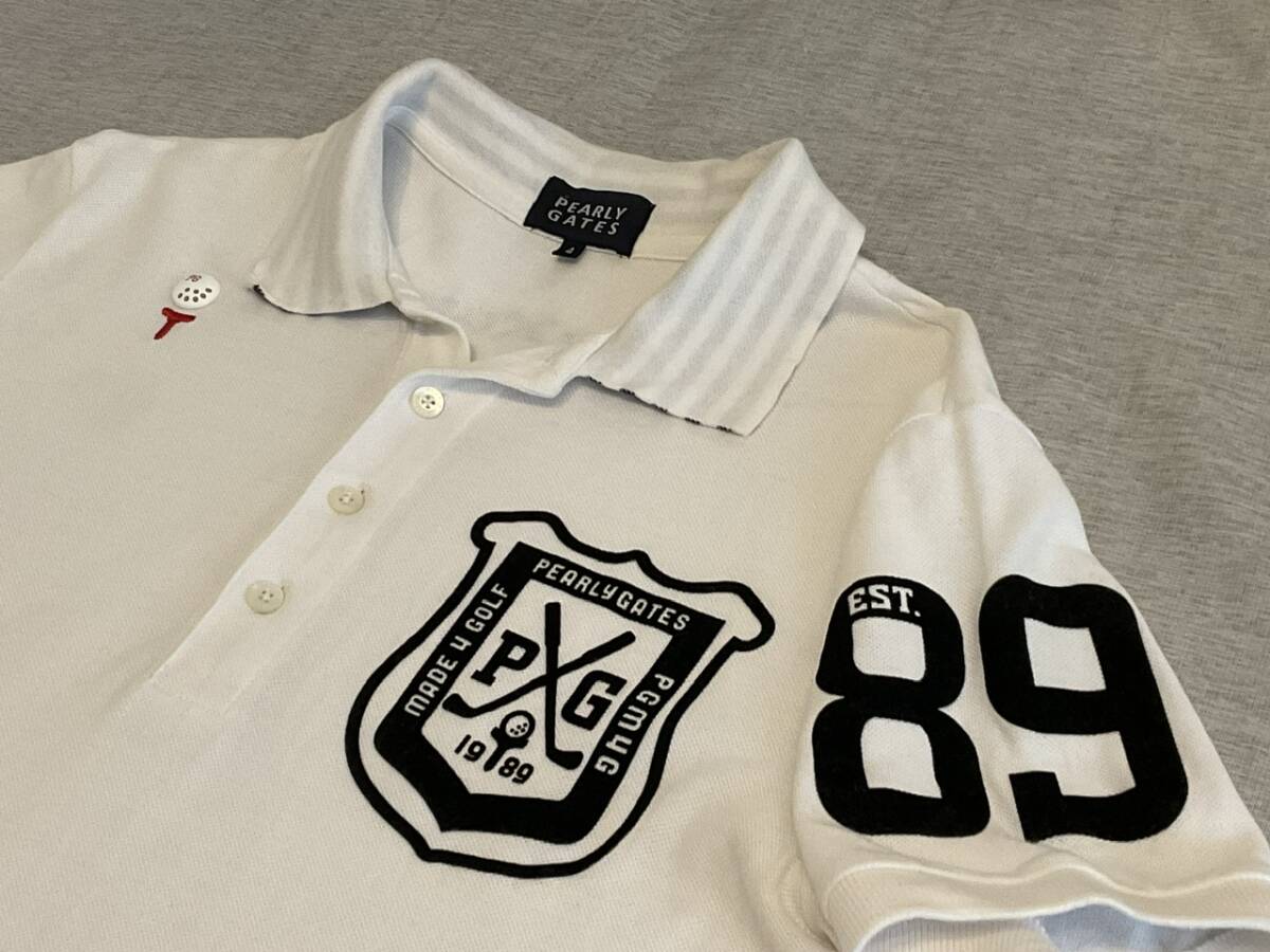 PEARLY GATES / パーリーゲイツ / PG89 鹿の子 コットン ストレッチ 半袖ポロシャツ 日本製 / Size 4 / 美品 / PG237
