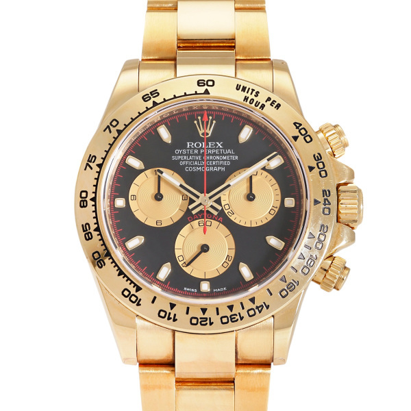 ロレックス ROLEX コスモグラフ デイトナ 116508 ブラック/ゴールド文字盤 中古 腕時計 メンズ