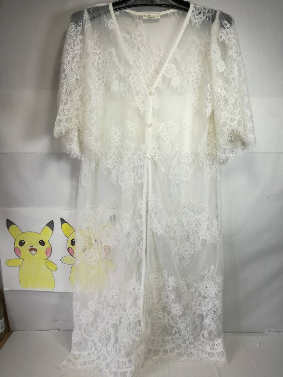 レディース半袖レースカーディガン　　F