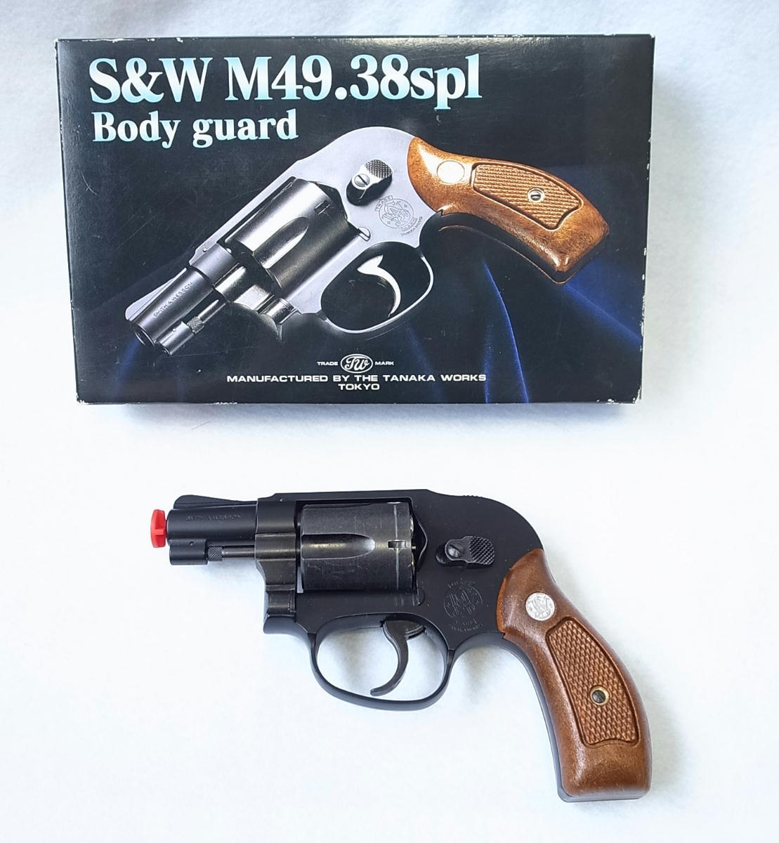 【タナカ リボルバー】S&W M49.38spl Body Guard ボディガード (ブラック) 2インチ ペガサスシステム ガスガン スナブノーズ 5連装
