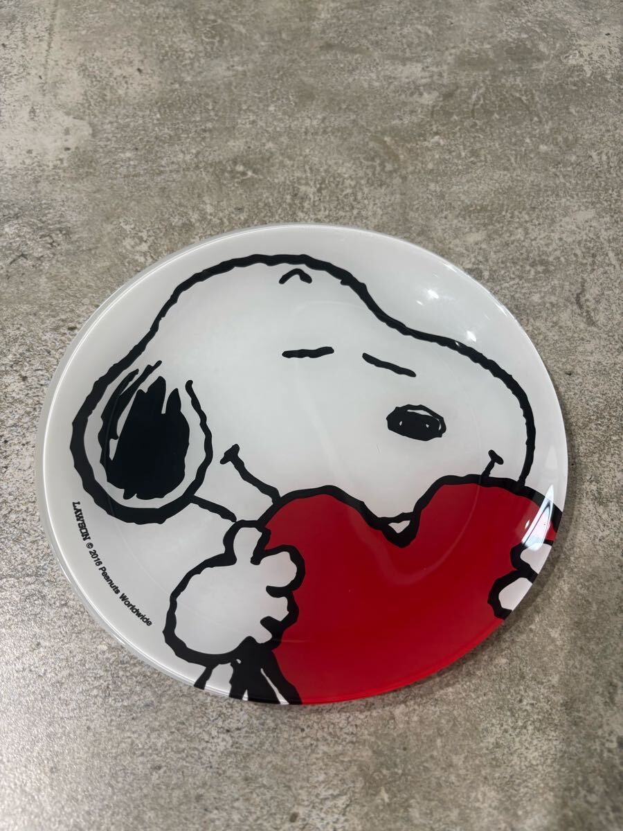 スヌーピー SNOOPY プレート 皿 食器　ガラス皿　ローソン　LAWSON 