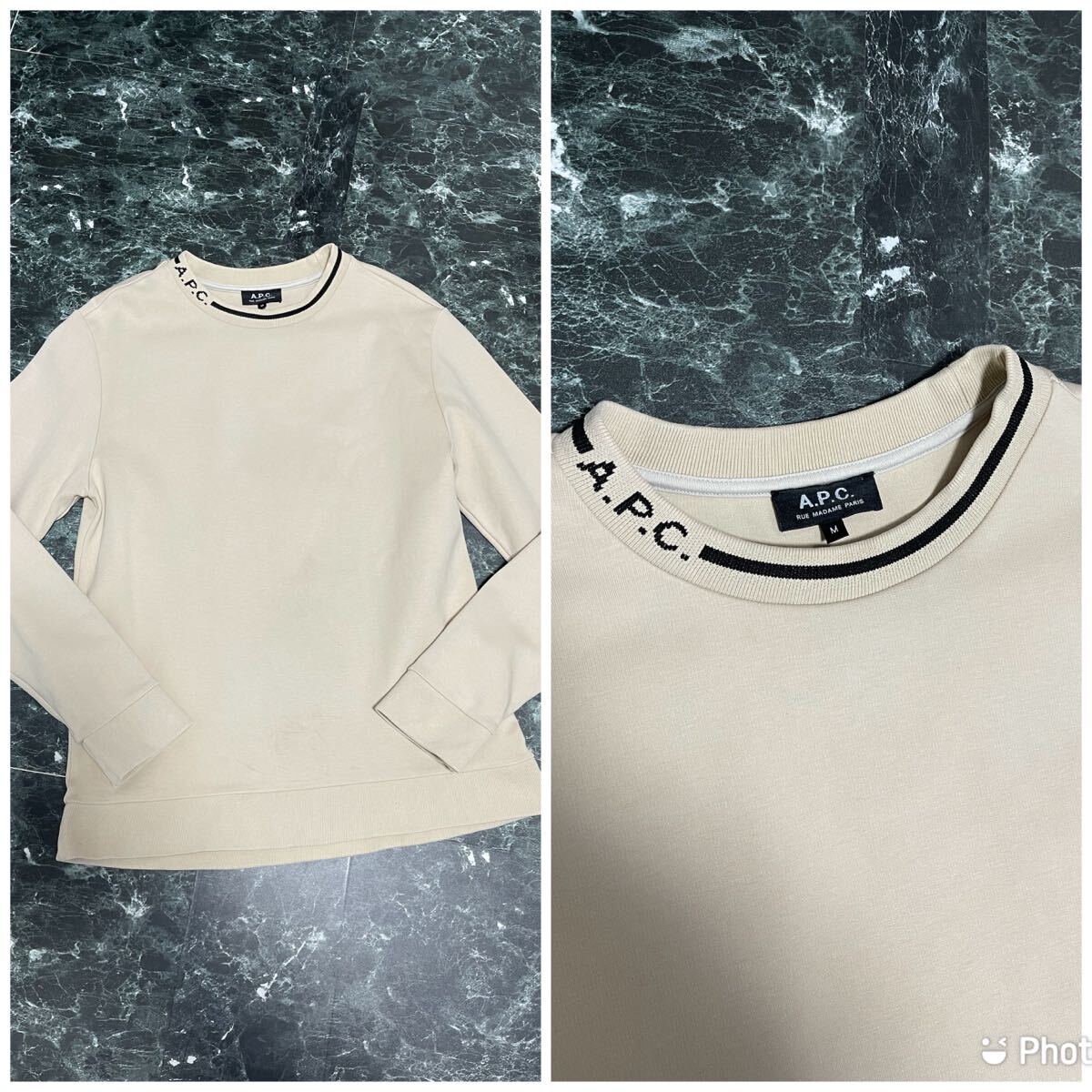 A.P.C (アーペーセー) クルーネックロゴスウェット　トレーナー　Mサイズ