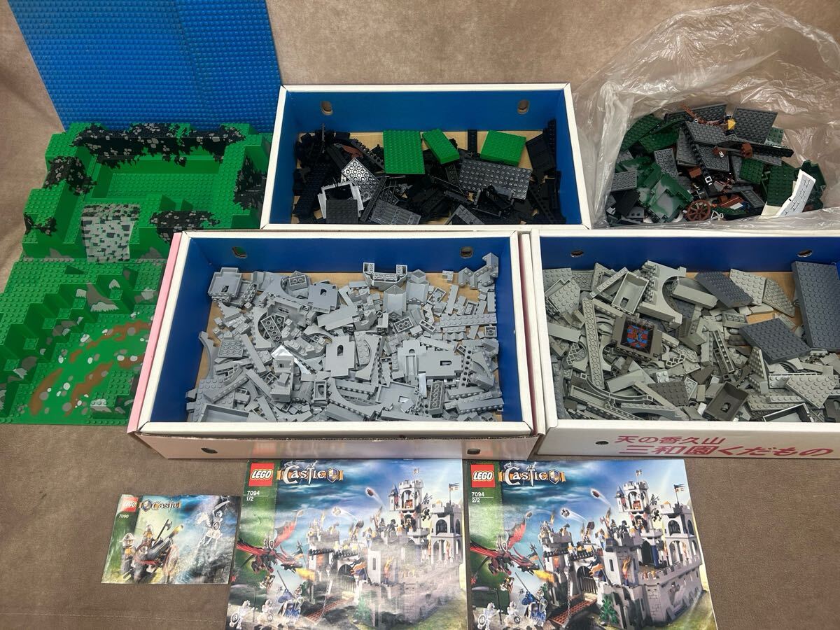 大量 レゴ LEGO まとめ売り 立体基礎版など 城 castle 説明書 ジャンク品 