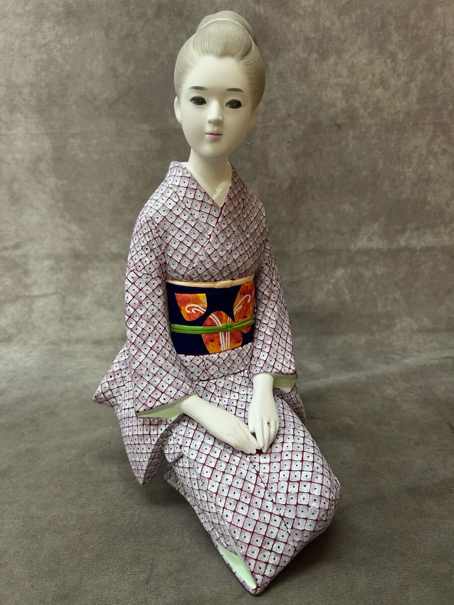 博多人形 美人物 着物 女性 高さ約35cm 日本女性 飾り 置物 コレクション インテリア 伝統工芸 