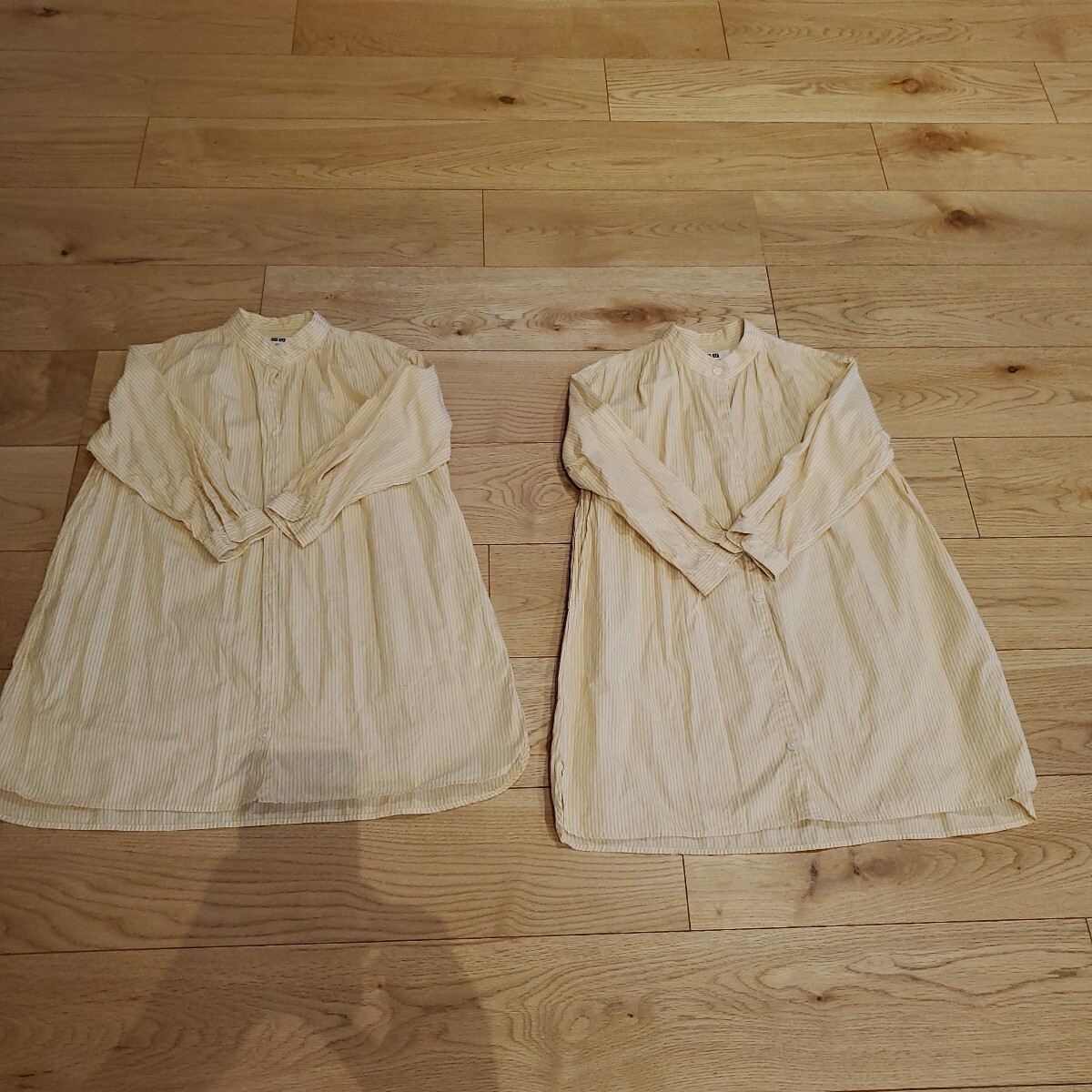 ★双子★　UNIQLO　七分丈シャツワンピース　美品