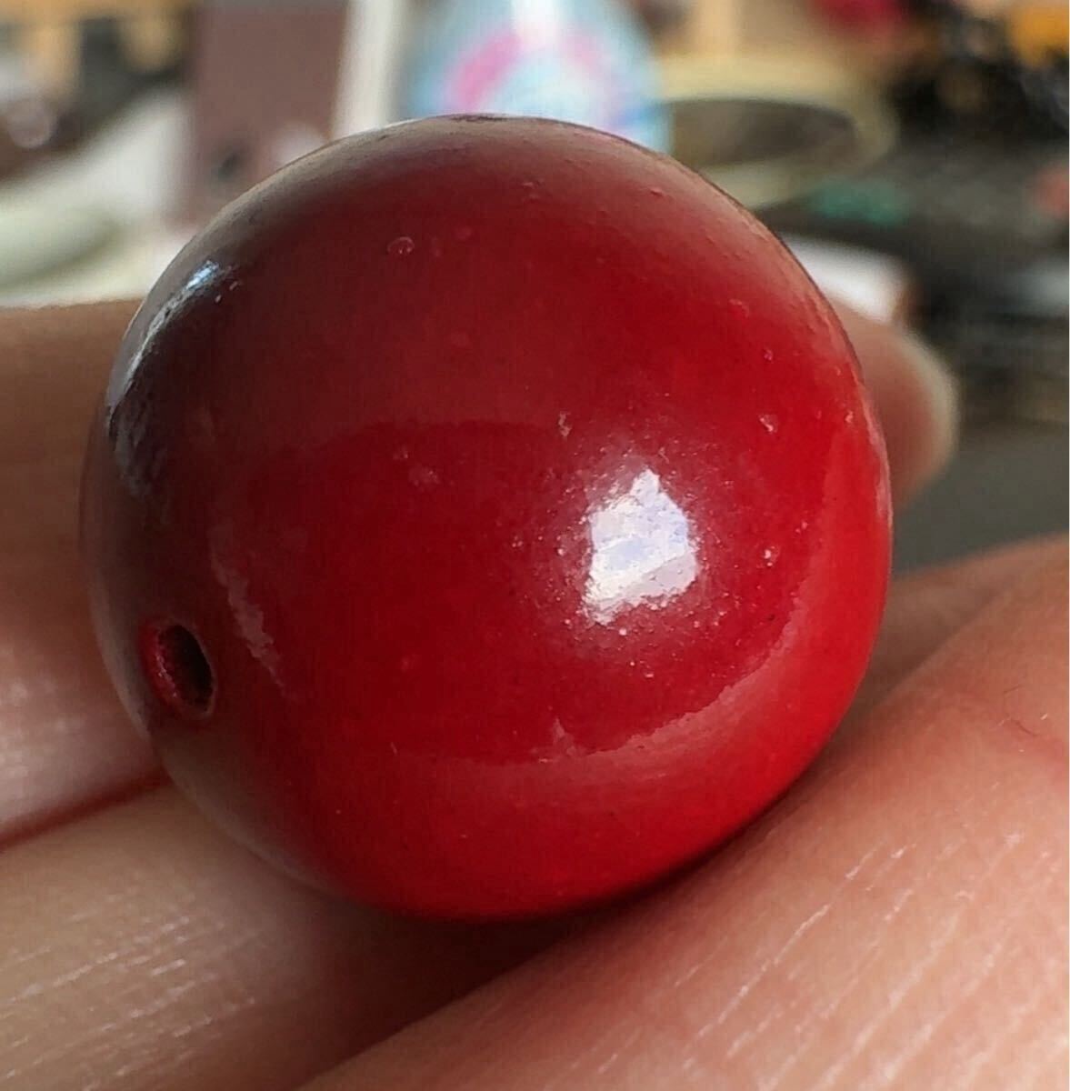 新商品　海外で人気ある赤血珊瑚16mm 金銭運　仕事運アップ　アクセサリー　レディース　ネックレス　03