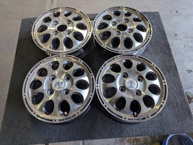 MANARAY SPORT GAIA マナレイスポーツ ガイア アルミホイール 12インチ 4本セット 12×3.50B 4H PCD100 +45 ハブ径約65mm M513