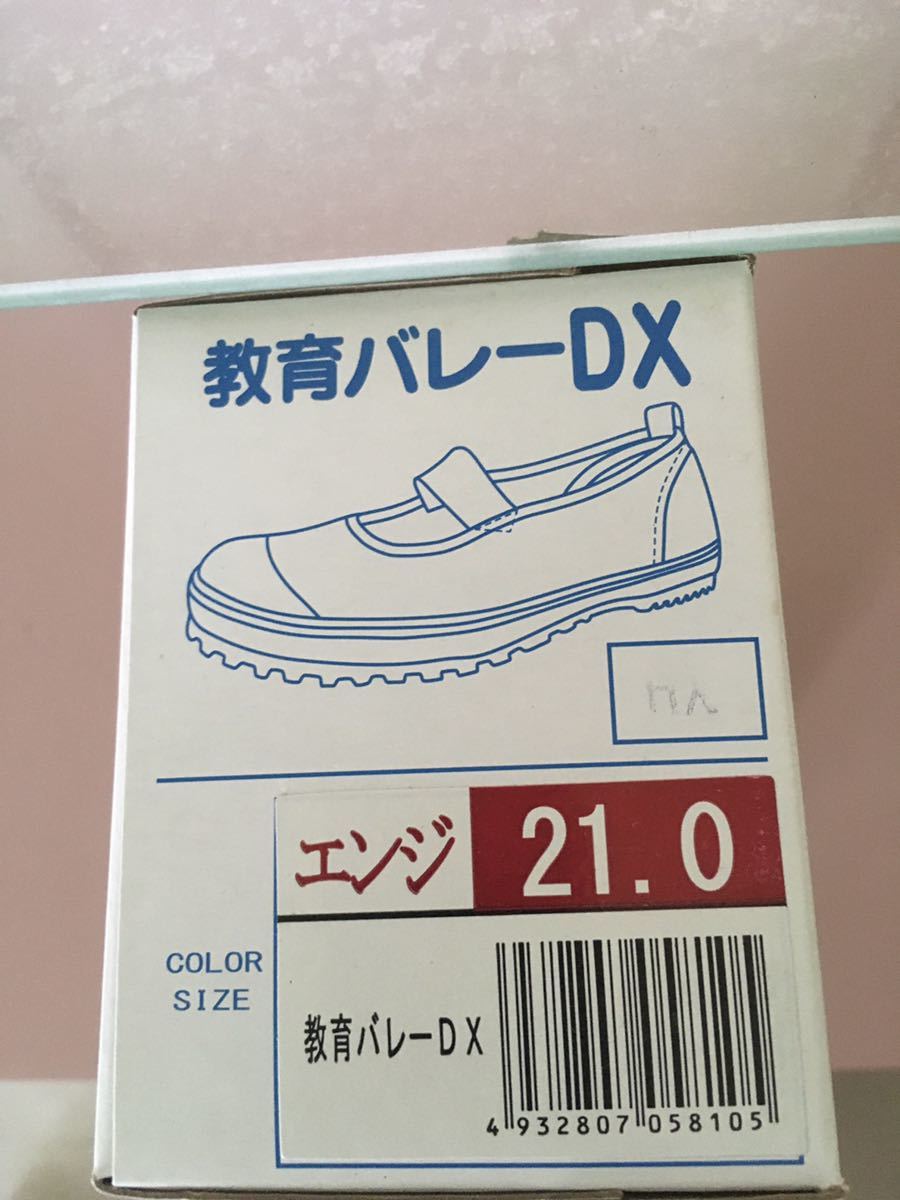 教育シューズ☆上履き バレーDX 21.0cm キッズ★エンジ(レッド)未使用品★★