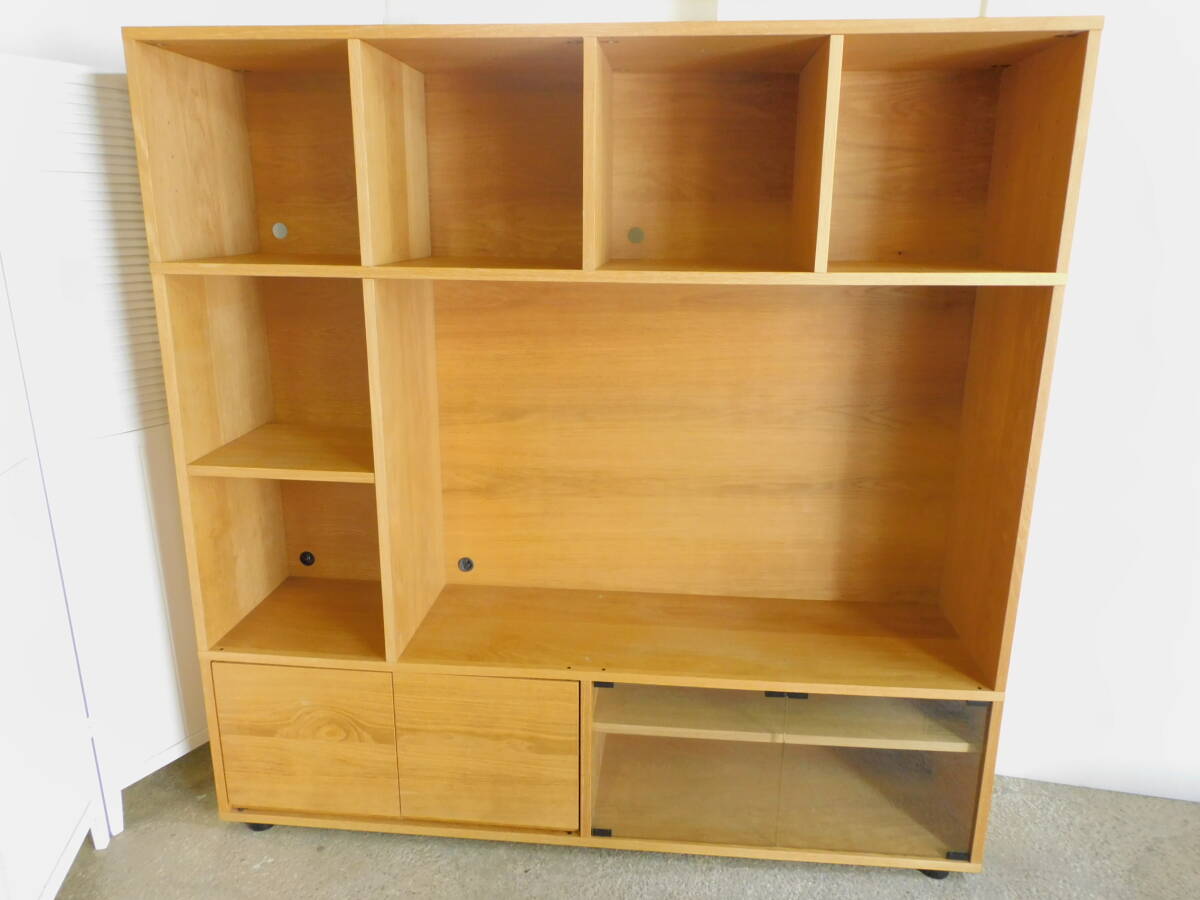 m855 MUJI 無印良品 スタッキングキャビネット Cセット オーク材 テレビボード テレビ台 