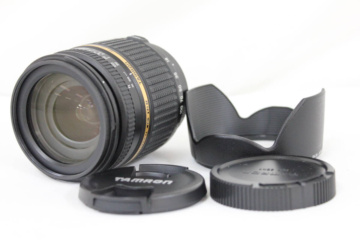 【返品保証】 タムロン Tamron DiII AF 18-250mm F3.5-6.3 Macro フード 前後キャップ付き ソニーミノルタマウント レンズ e838