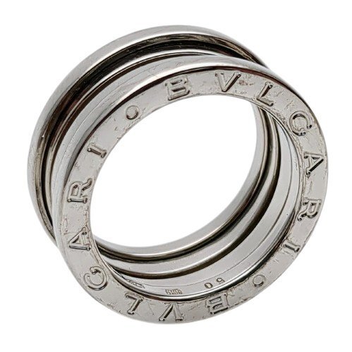【新品仕上げ済】 BVLGARI ブルガリ Ｂ-ZERO1 ビーゼロワン リング 2バンド #9.5 K18WG ホワイトゴールド 8.4g 指輪 ケース付