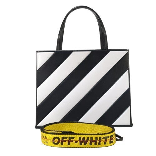 OFF WHITE オフホワイト 2WAYバッグ ダイアグボックス ブラック ホワイト イエロー ハンドバッグ ショルダーバッグ レディース