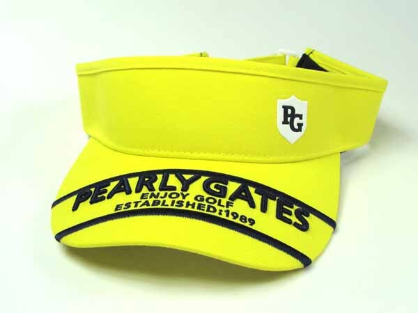 PEARLY GATES パーリーゲイツ ツイル バイザー ライトグリーン 男女兼用 フリーサイズ 帽子 ゴルフ 【新品未使用品】 ◆アウトレット◆