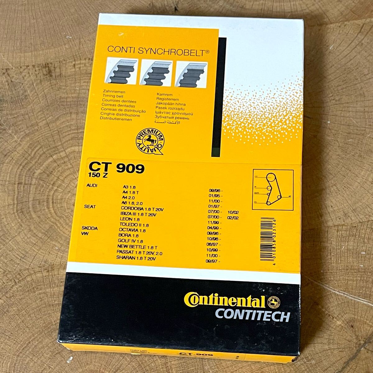 未使用保管品 自動車/カー用品 Contintal/コンチネンタル CONTITECH タイミングベルト CT909 AUDI/SEAT/VW対応 対応車種画像参照