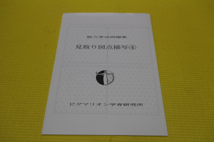 ピグマリオン　思考力育成 能力育成問題集　 見取り図点描写（４）　中学受験　図形　空間認識 早期教育　点描写