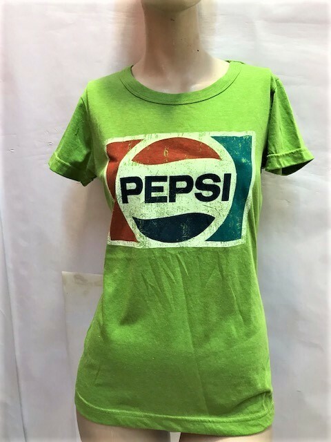 【PEPSI/ペプシ】USED加工 PEPSI プリント Tシャツ LT.GREEN Size:ONE 新品