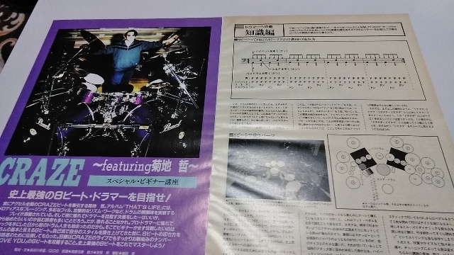 GiGS☆記事☆切り抜き☆CRAZE［菊地哲］=スペシャルビギナー講座『史上最強の8ビートドラマーを目指せ!』▽3Ca：ccc8