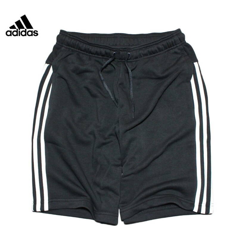 【新品】アディダス 3ストライプス フレンチテリー ショーツ【03：黒】O adidas ハーフパンツ ショーパン スウェット トレ 家 自宅 部屋着