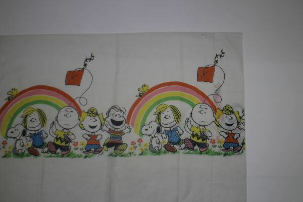 【USEDレアSNOOPYチャーリーブラン枕カバー】スヌーピーピーナッツcharlieBrownキャラクターVINTAGEヴィンテージ