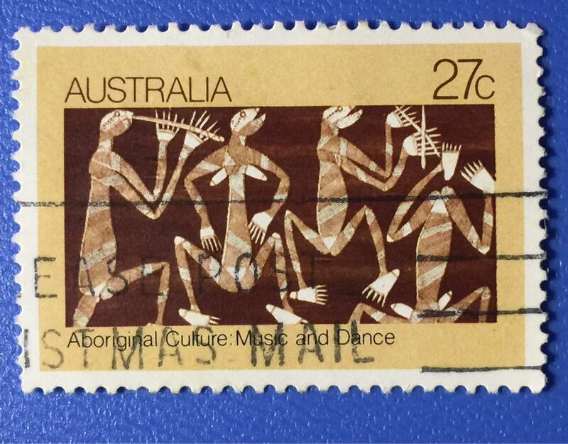 オーストラリア切手★ アボリジニの文化(絵画) アボリジニダンス1982年