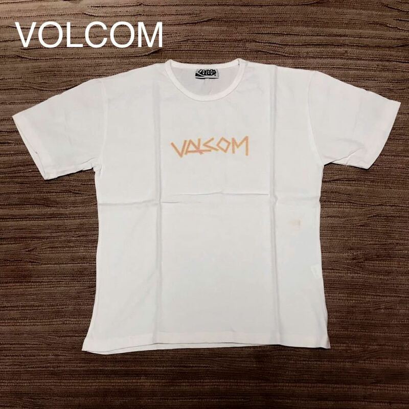 新品★VOLCOM girl's/ボルコムガールズ★デットストック、半袖Ｔシャツ.ホワイト、 Lサイズ