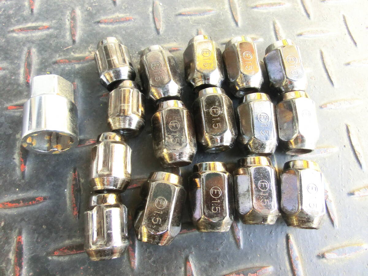 ホイルナット F 16個 １台分 ロックナット４個含む M12ｘ1.5 中古品