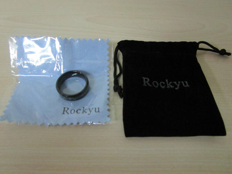 A021 Rockyu ジュエリー タングステンリング メンズ ブラック 指輪 22号