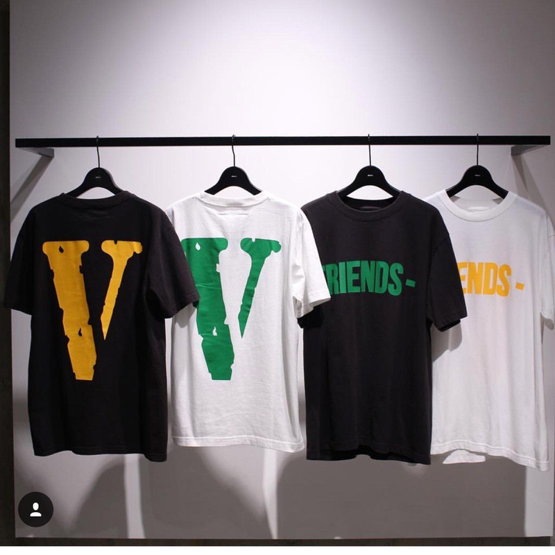 送料無料　新品 国内正規 VLONE FRIENDS - Tシャツ XL 緑 日本限定 ヴィーロン ポップアップ POP UP A$AP MOB エイサップ モブ BARIバリ 