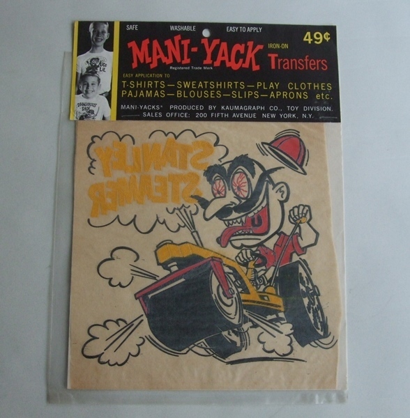 VINTAGE 60s MANI-YACK Transfers アイロンプリント 未開封品 Nutty Mad・Weird Ohs・ビンテージ 古着 デッドストック