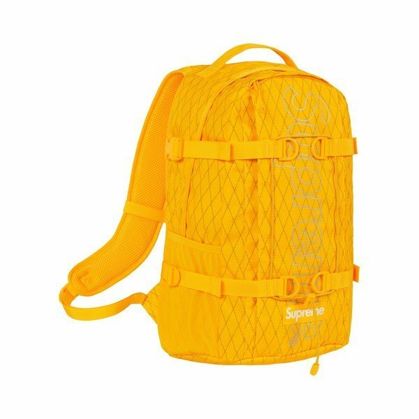気絶安★新品★Supreme(シュプリーム)18AW Backpack(バックパック)リュック★イエロー★黄色を持ってる人を見かけたことない