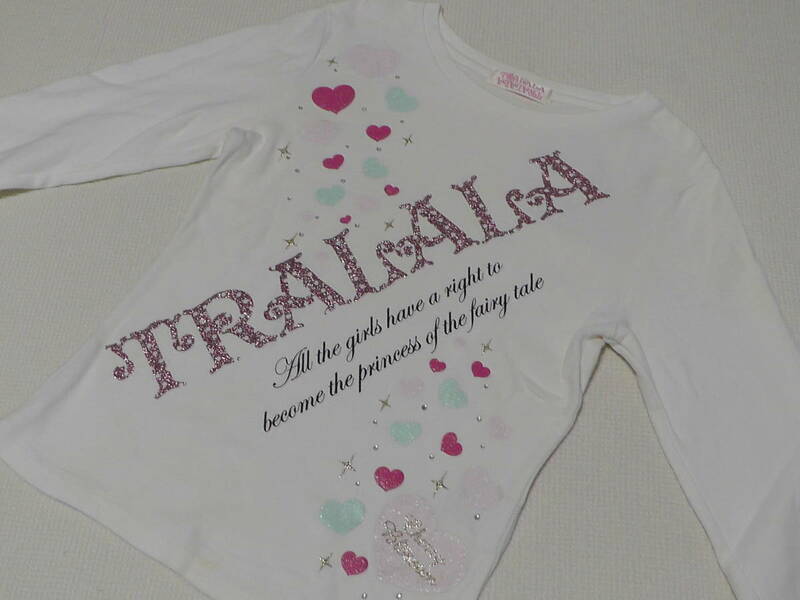 TRALALA　トゥララ　長袖Ｔシャツ　ロンＴ　Cherry Blossom　白　サイズフリー