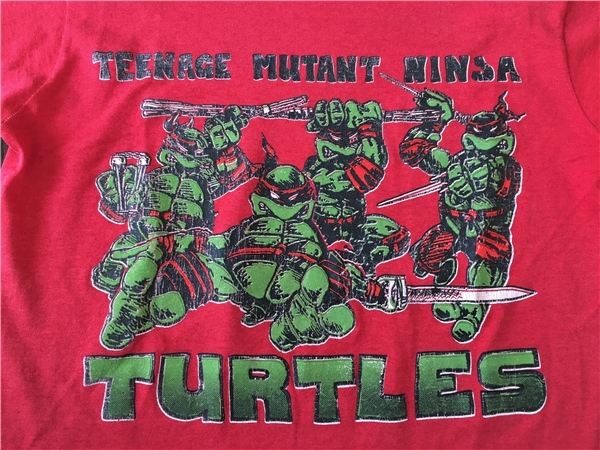 ＵＳＡ製 ティーンエイジ ミュータント ニンジャ タートルズ ＴＵＲＴＬＥＳ オールド Ｔシャツ 赤 Ｍ シングルステッチ アメコミ 亀 カメ