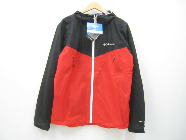 新品 未使用 定価17600円 Columbia コロンビア PM5738 Light Jacket ナイロン ライトジャケット バイカラー 黒×赤 ブラック×レッド L　