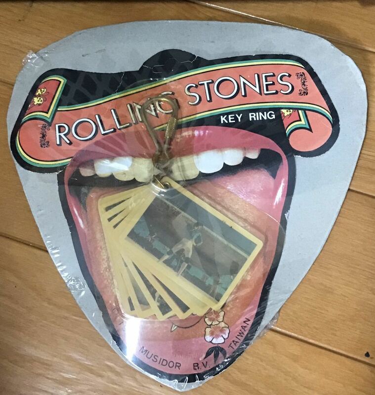 1983年デッドストック★ローリング・ストーンズ ビンテージ キーリング★キーホルダー Rolling Stones Key Ring