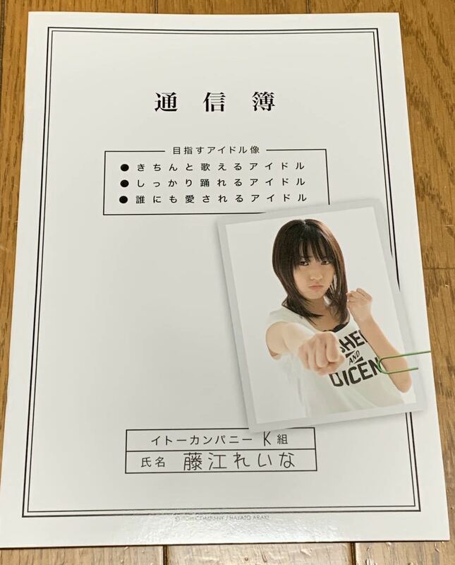 藤江れいな　通信簿　ノート　AKB48 NMB48