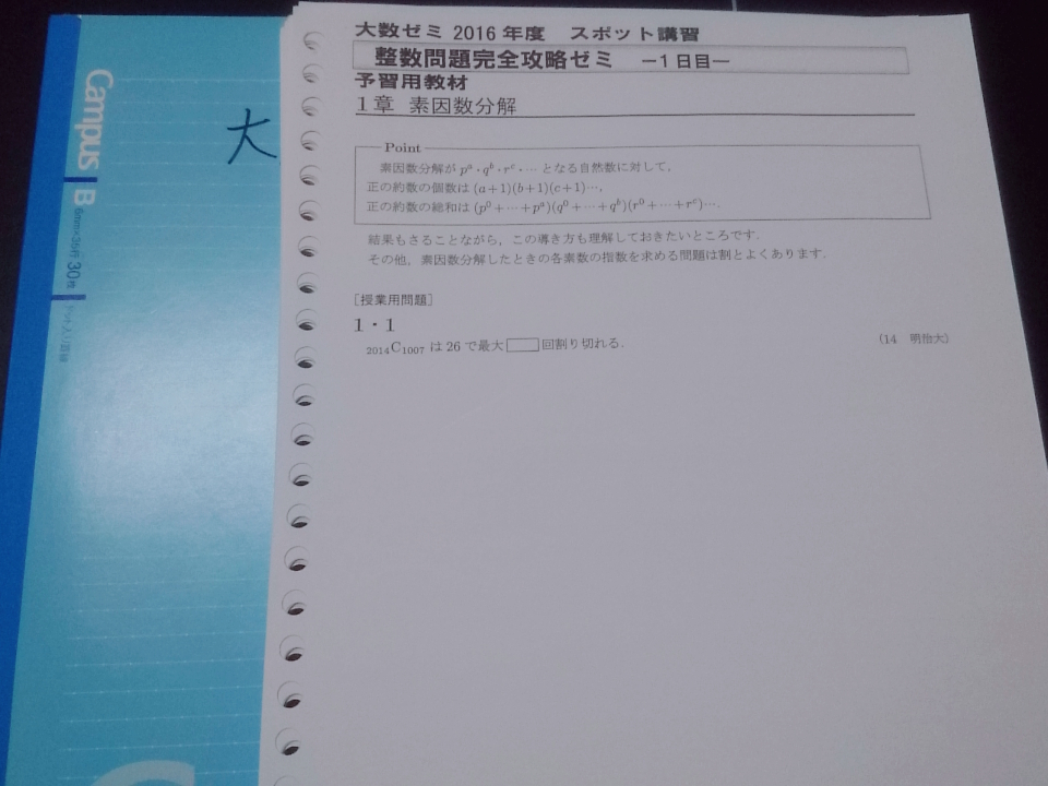 大数ゼミ　整数問題完全攻略ゼミ　板書　解説４　スポット講習　東進 Z会 ベネッセ SEG 共通テスト　駿台 河合塾 鉄緑会 