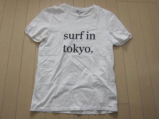 ★CUISSE DE GRENOUILLE キュイスドゥグルヌイユ surf in tokyo beams lights ビームスライツ Tシャツ ホワイト 白 サーフィン サーファー 