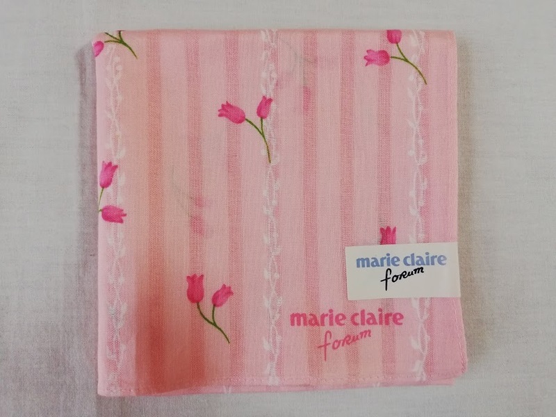 【正規品】Marie Claire / マリ・クレール ハンカチ ピンク 花柄 yh-2036