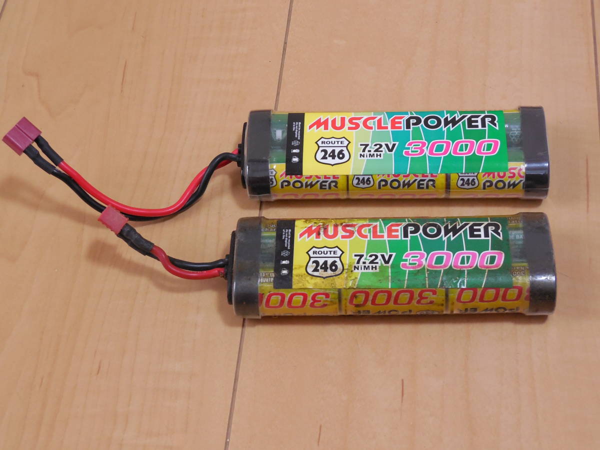 1-382 MUSCLE POWER 7.2V バッテリー 3000 2本セット Ni-MH