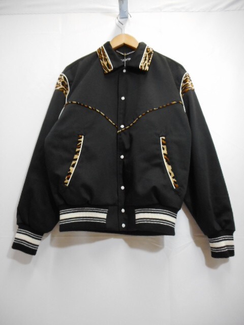 68 送80サ 0508YD20 WACKO MARIA 24SS WESTERN JACKET ワコマリア ジャケット ブルゾン レオパード 25SS-WMO-BL12 黒 サイズS 未使用