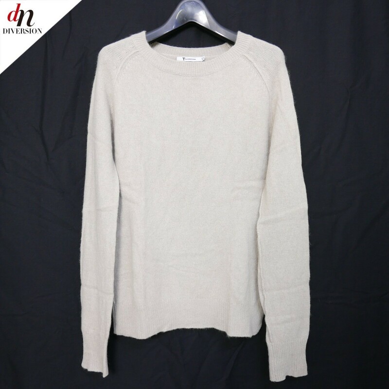 T by ALEXANDER WANG ティー バイ アレキサンダーワン カシミア混 長袖 クルーネック ニット BEIGE XS