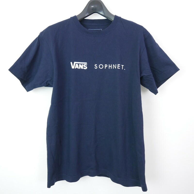 16SS SOPHNET. ソフネット SOPH ソフ VANS バンズ S/S TEE コットン 半袖 ロゴ Tシャツ カットソー NAVY L