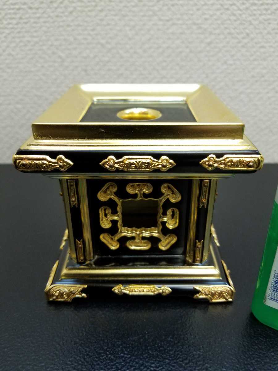 豪華　逸品　八亥の目リン台　金具打ち　黒塗面金　裏金箔　東本願寺　木製　三寸　９０ミリ　デッドストック　アウトレット　真宗大谷派