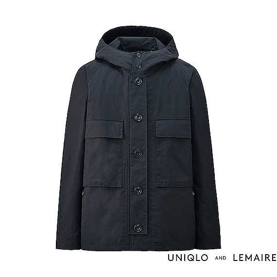 デッドストック UNIQLO AND LEMAIRE（ユニクロ　アンド　ルメール） コットンパーカ Black Lサイズ 新品タグ付き レア